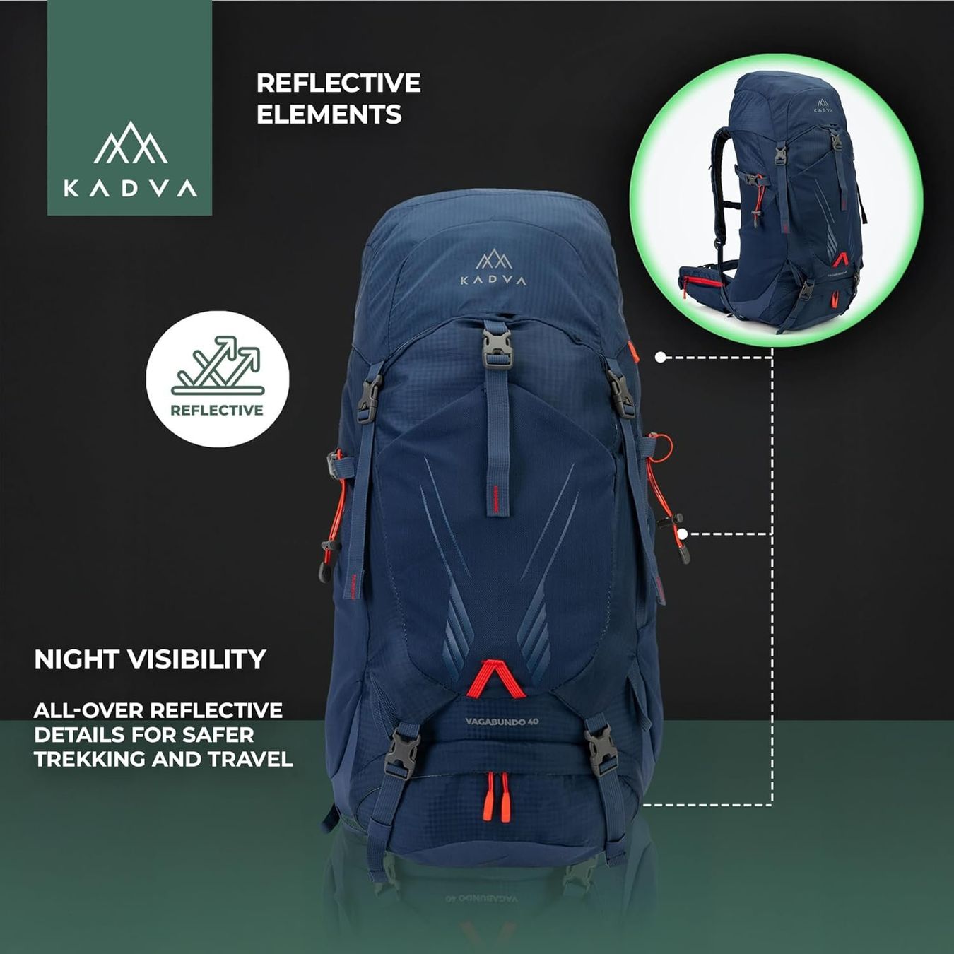 Zaini: KADVA Trekkingrucksack 40L mit Regenhülle – Nuovo e nell'imballaggio originale da Suhr venduto da SchnapperCH 4