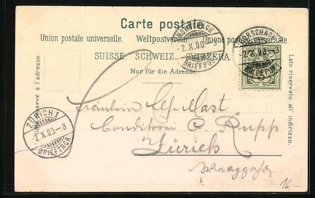 Cartes postales: Litho Rorschach, Uferpartie mit Dampfer, – D'occasion à Berlin par bartko-reher 1