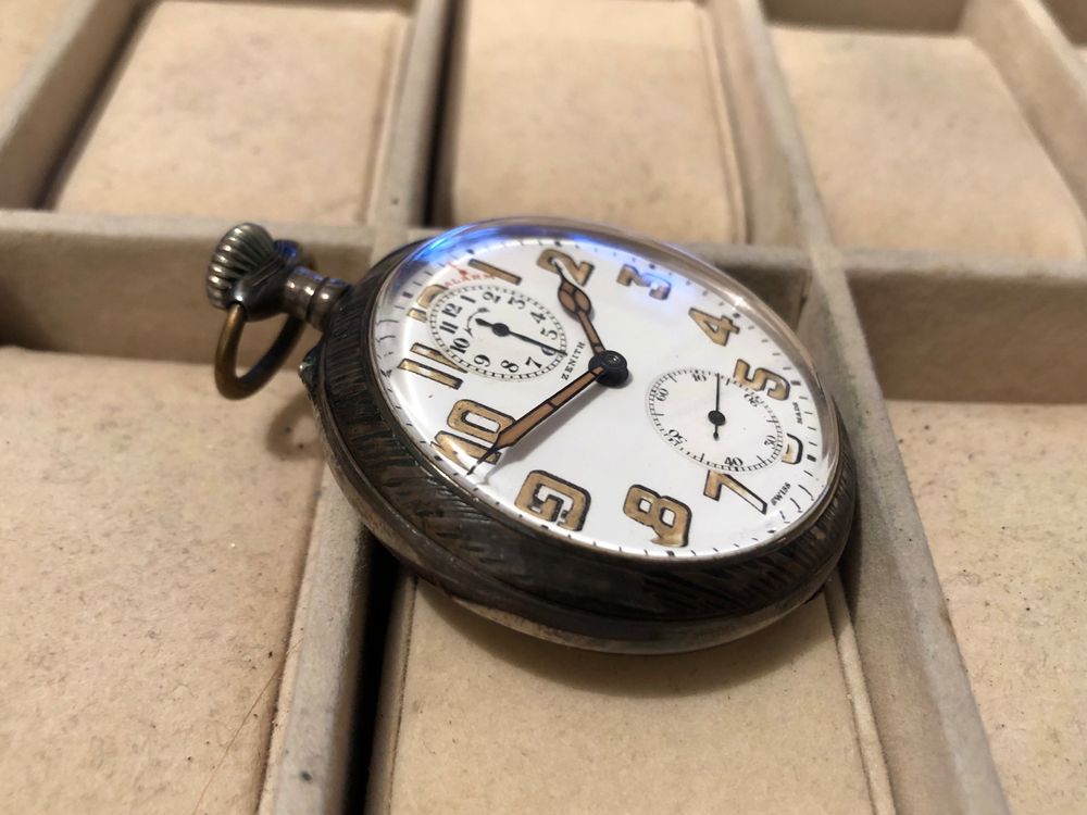 Montre De Poche Militaire Zenith DH Swiss Made Pour Armée Allemande - Vintage 1940-1949