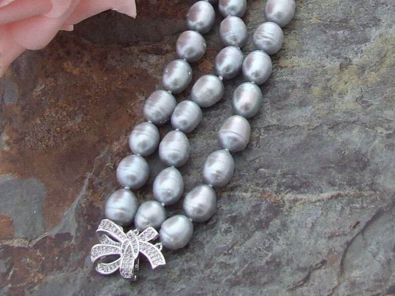 Bracciali & Braccialetti: Grau Lua Perlen Armband Echt 1.2 cm Bracelet Perle Vrai – Nuovo (secondo la descrizione) da Prilly venduto da ilyria73 7