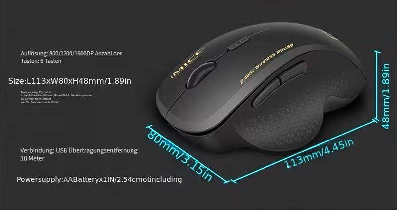 Mouse: iMICE ergonomische Funkmaus – Nuovo (secondo la descrizione) da Uznach venduto da Jstorch 2