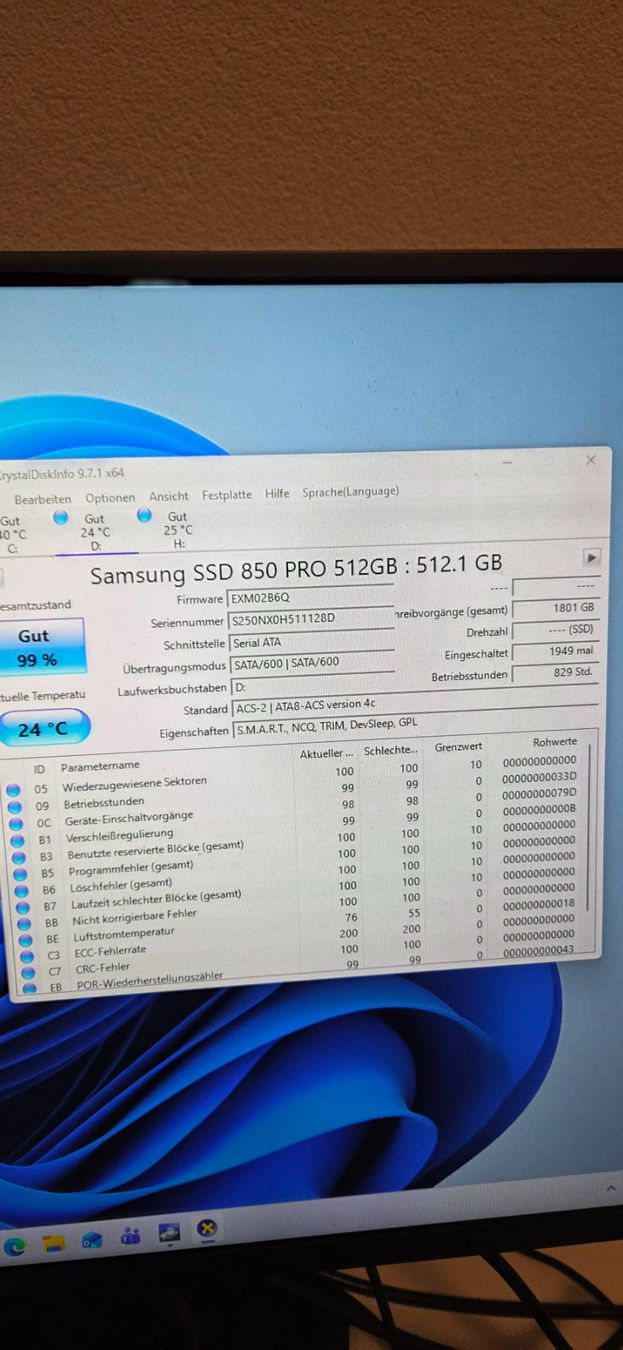 Samsung Dischi rigidi: Samsung 850Pro 512GB SSD – Usato da Zihlschlacht venduto da vogelgrip 2