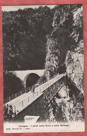 Intragna - I ponti sulla Gura e sulla Melessa - ca. 1910