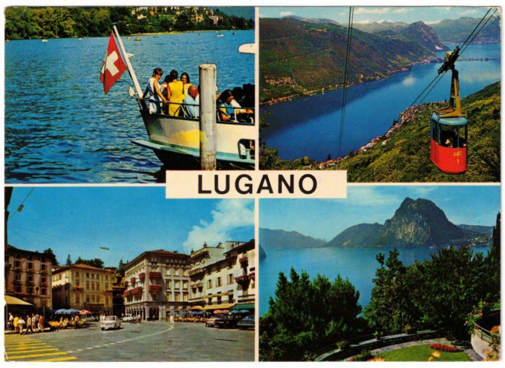Ansichtskarten: Lugano - 4 Bild AK – Gebraucht aus Binningen von Mountainrider