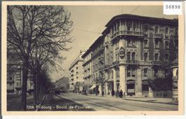 Fribourg - Bould. de Perolles - Hotel de Rome - animee