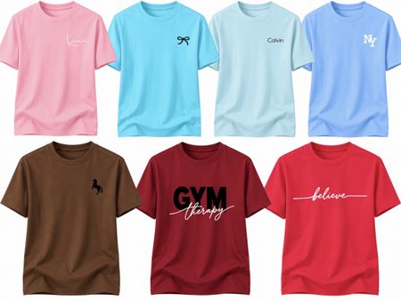 T-Shirt Set Damen verschiedene Farben und Motive neu