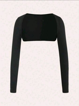 NEU - Langarm Shrug - L - Bolero Top / Schwarz