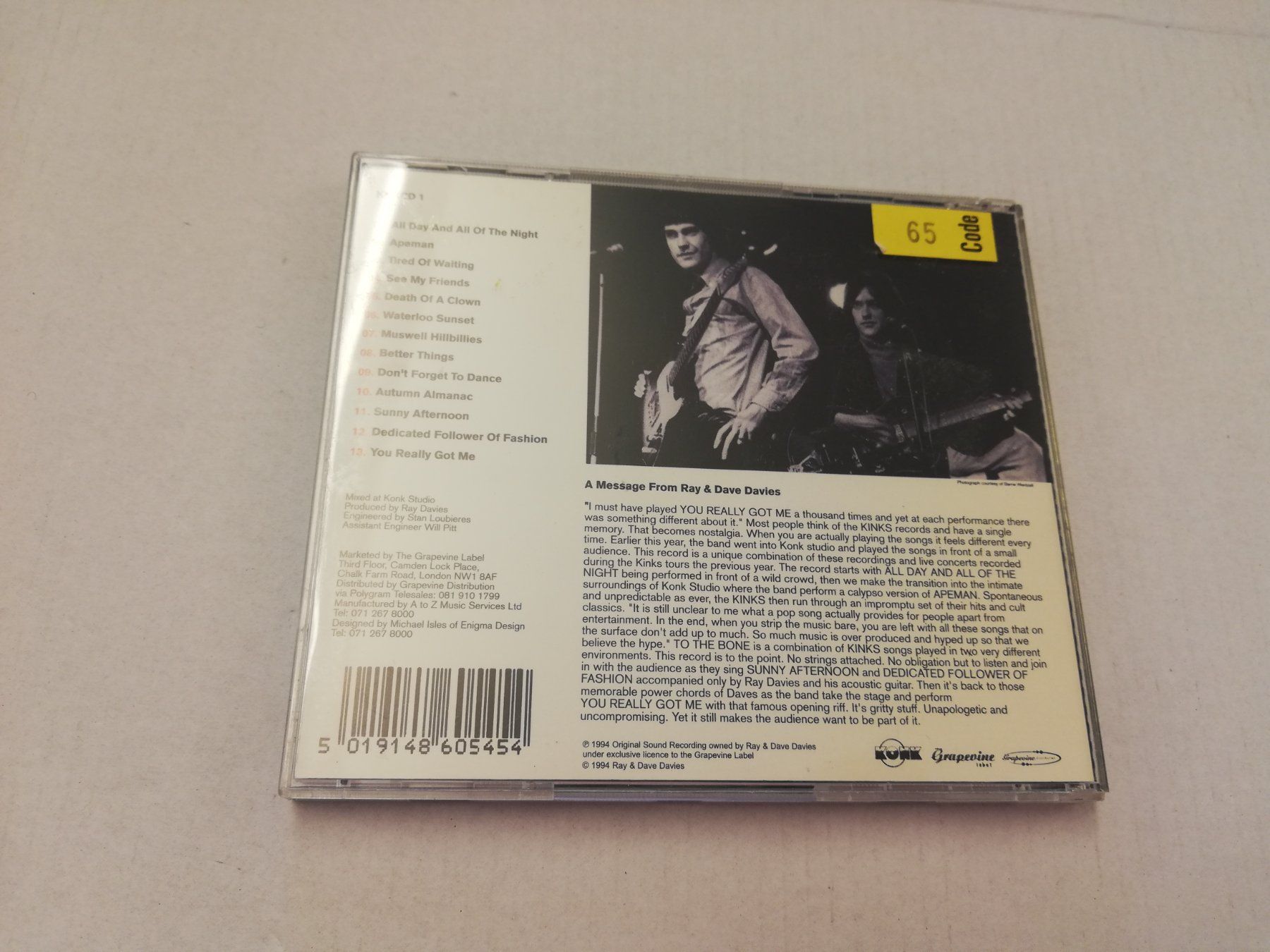 CD: THE KINKS - TO THE BONE – Usato da Bern venduto da Vinylsound.ch 1