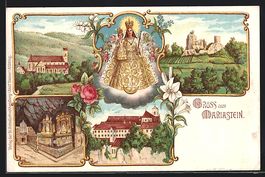 Litho Mariastein, Burgruine, Kloster, In