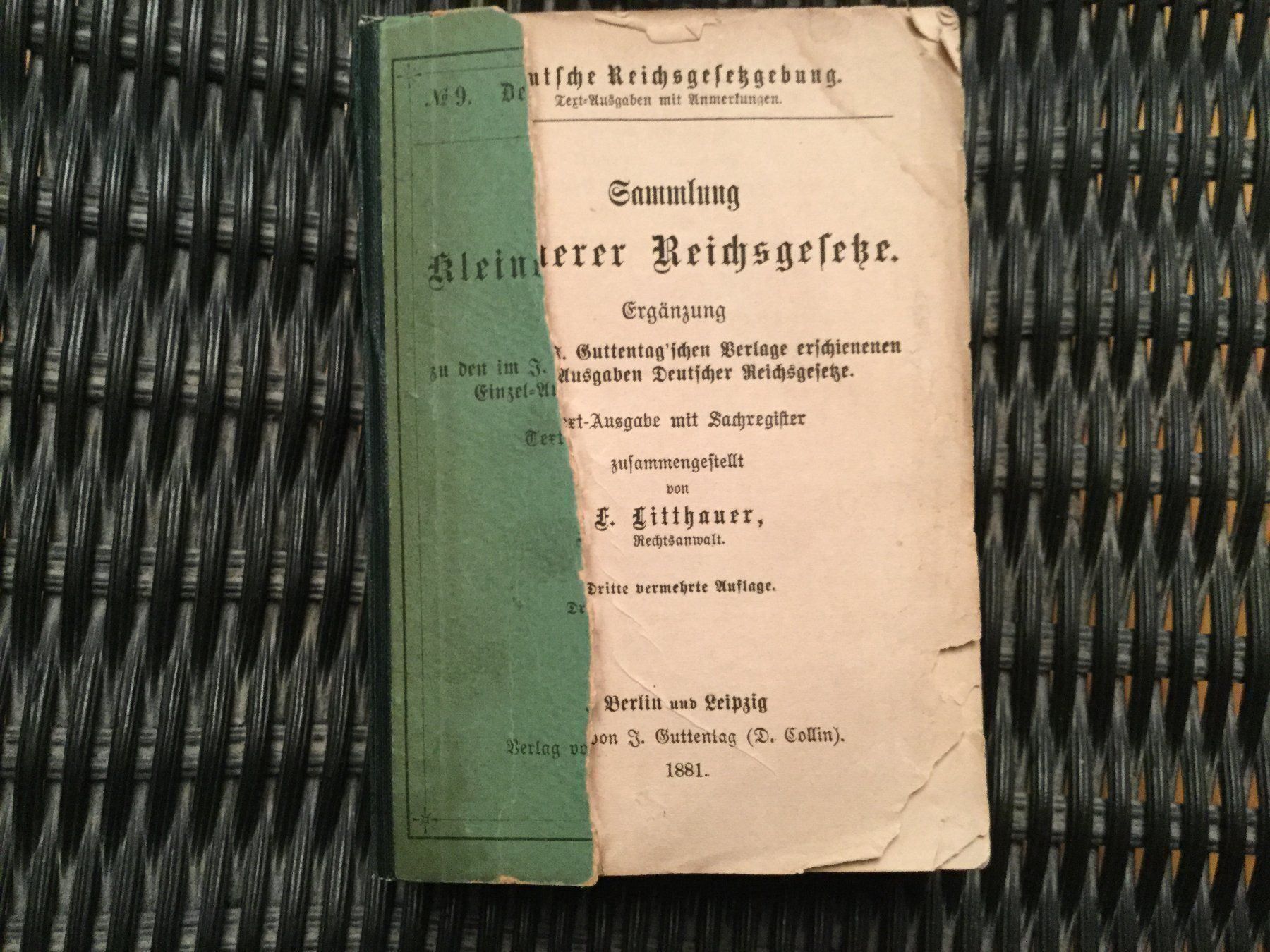 Libri: Sammlung kleinerer Reichsgesetze – Usato da Luzern venduto da Einh0rn