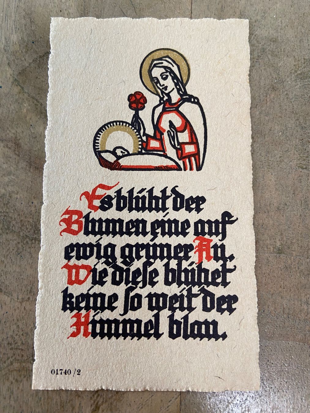Poster & Bilder: Es blüht der Blumen Andachtsbild Heiligenbildchen Helgeli – Gebraucht aus Luzern von waterfront1