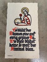 Es blüht der Blumen Heiligenbildchen Maria mit Kind