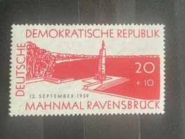 DDR 1959 Einweihung Mahnmal Ravensbrück Aufdruck postfrisch