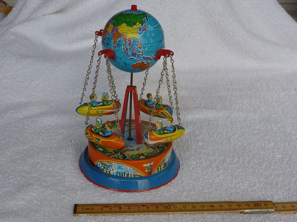 Vintage Karussell Blechspielzeug - Mechanisches Aufziehspiel Für Kinder