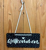 Shabby - Holzschild „Willkommen“