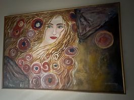 Grosses Gemälde "Frauenportrait", Unikat
