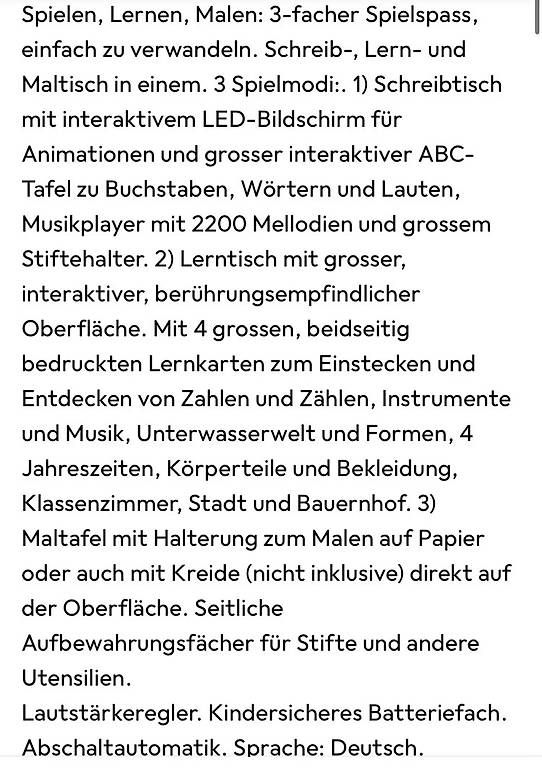 Vtech Giocattoli: VTech 3 in 1 Magischer Schreibtisch – Usato da Uttwil venduto da vas_w8s7 2