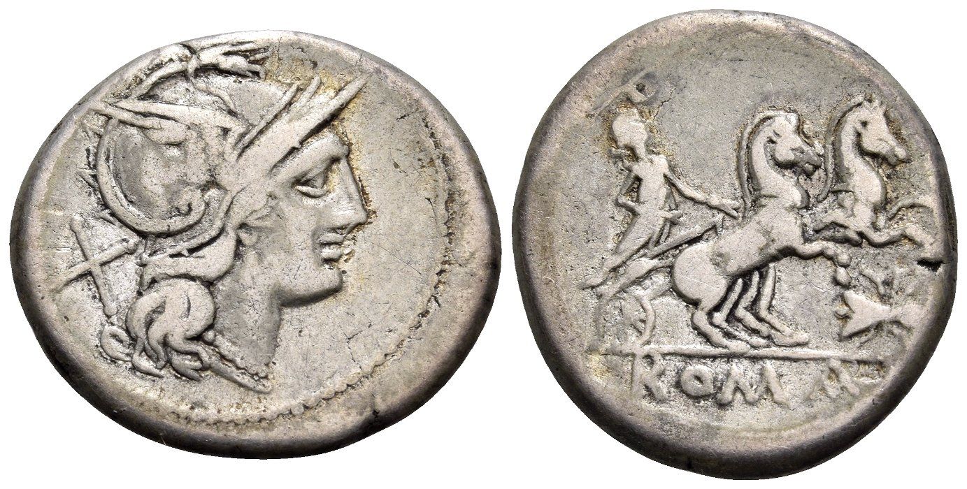 Alle Münzen: Roman Republic. ANONYMOUS silver denarius - selten – Gebraucht aus La Sarraz von classicworldcoins