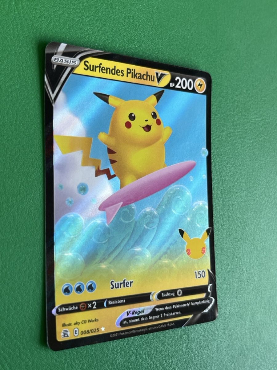 Pokémon Sammelbilder & Trading cards: Pokemon Celebrations Surfendes Pikachu V CEL 008 DE – Neu (gemäss Beschreibung) aus Lommiswil von diti_89 2