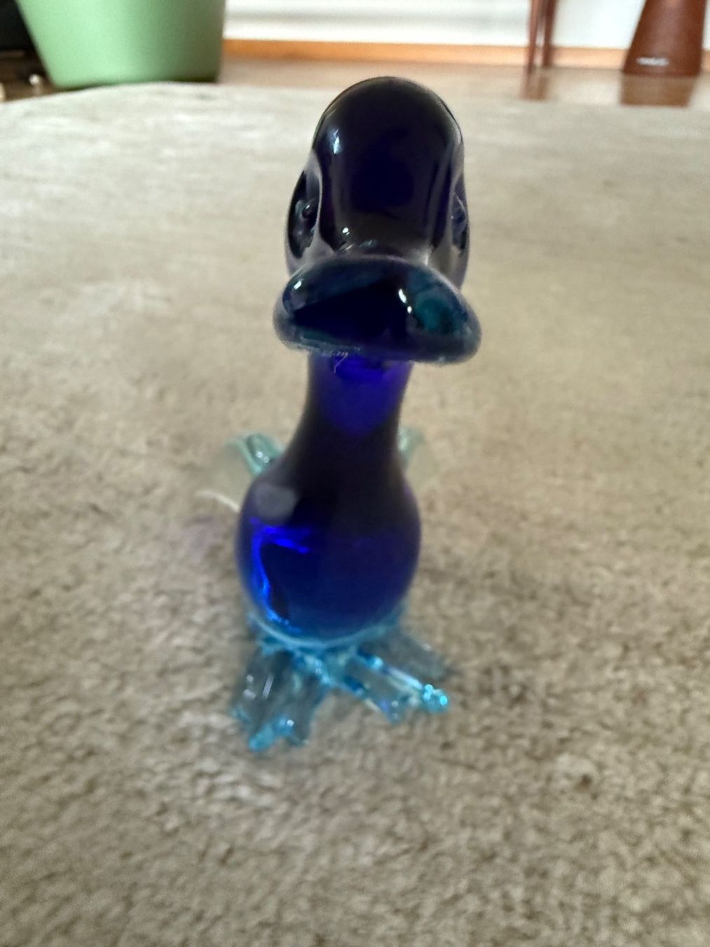 Murano Statuette: Echte blaue Murano Glasente – Usato da Zürich venduto da RainerT 1