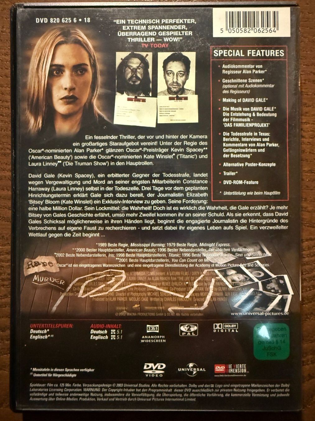 Alle DVDs: Das Leben des David Gale – Gebraucht aus Zürich von FilmFreunde 1