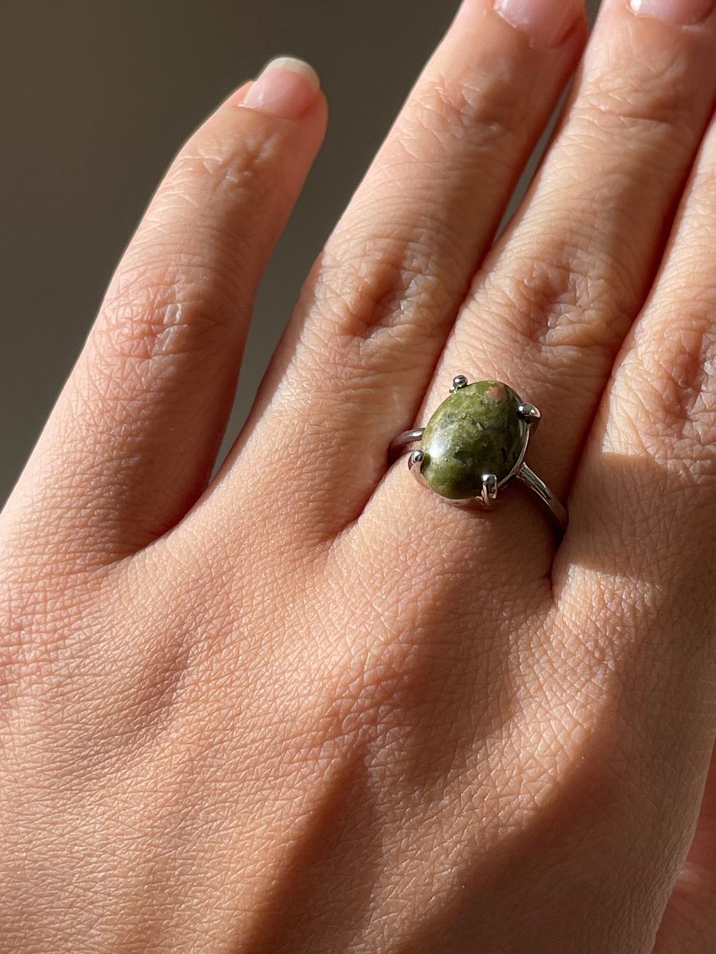 Mineralien & Heilsteine: Unakite Edelsteinring, Durchmesser 19 – Neu und originalverpackt aus Schiers von sisikristall 4