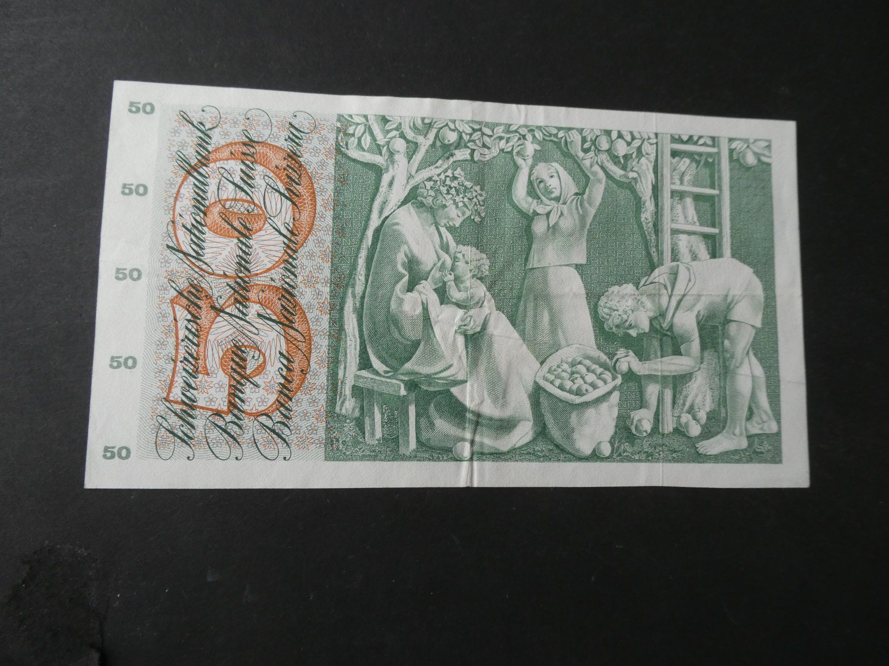 Banconote: Schweiz 1961, 50 Franken – Usato da Hinterforst venduto da Rohusri 1