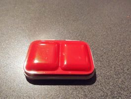 Wasserfarbkasten, mini, rot