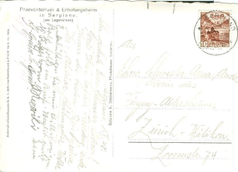 Cartoline postali: Serpiano + 1940 – Usato da Emmenbrücke venduto da teestube 1