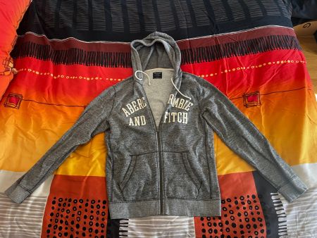 Abercrombie & Fitch Zip-Hoodie – Grau – Grösse L