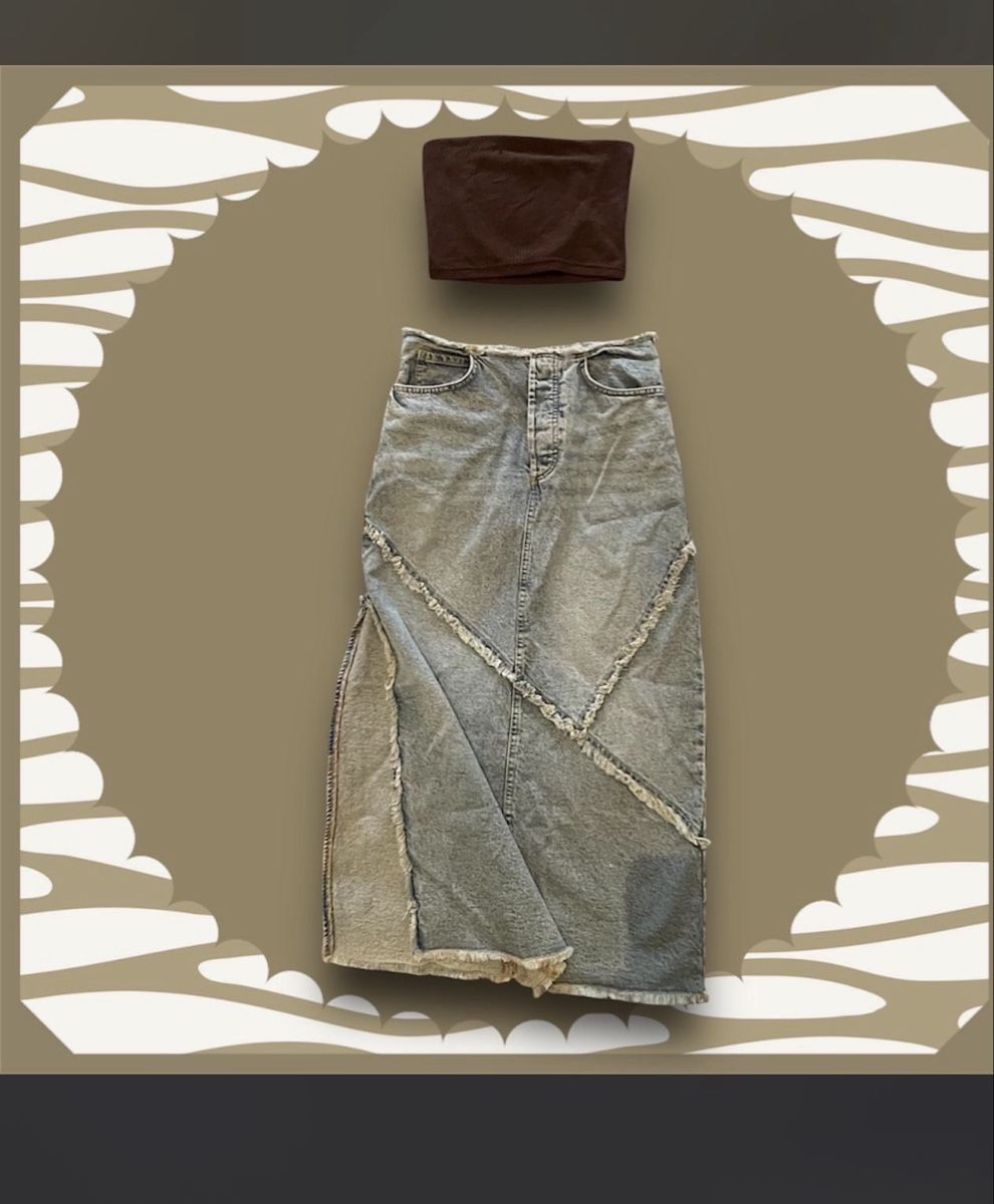 Primark Gonne: Rita Ora x Primark Denim Maxi Skirt – Nuovo e nell'imballaggio originale da Arbedo venduto da Ali_OW 1