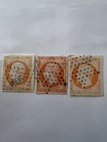3 timbres oblitérés 40 ct France 1853 numéro 16 selon photos