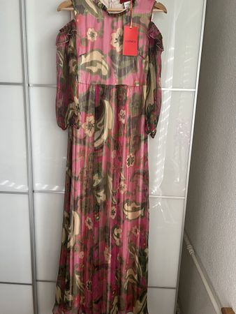 Max&Co Dress, Size S, Cold Shoulder, Pink/Green Floral ✨ (5