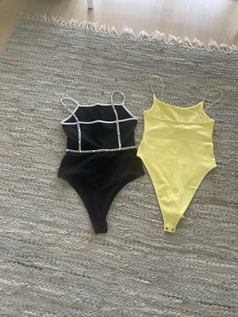 Sommer Bodys im Set, Grösse S, Schwarz/Gelb, neuwertig!