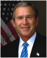 GEORGE W. BUSH - (ex US-Präsident) handsigniert 20x25cm COA