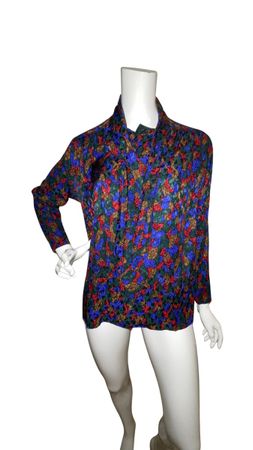 Saint Laurent Paris Vintage Seidenbluse, Gr. 40 Top!