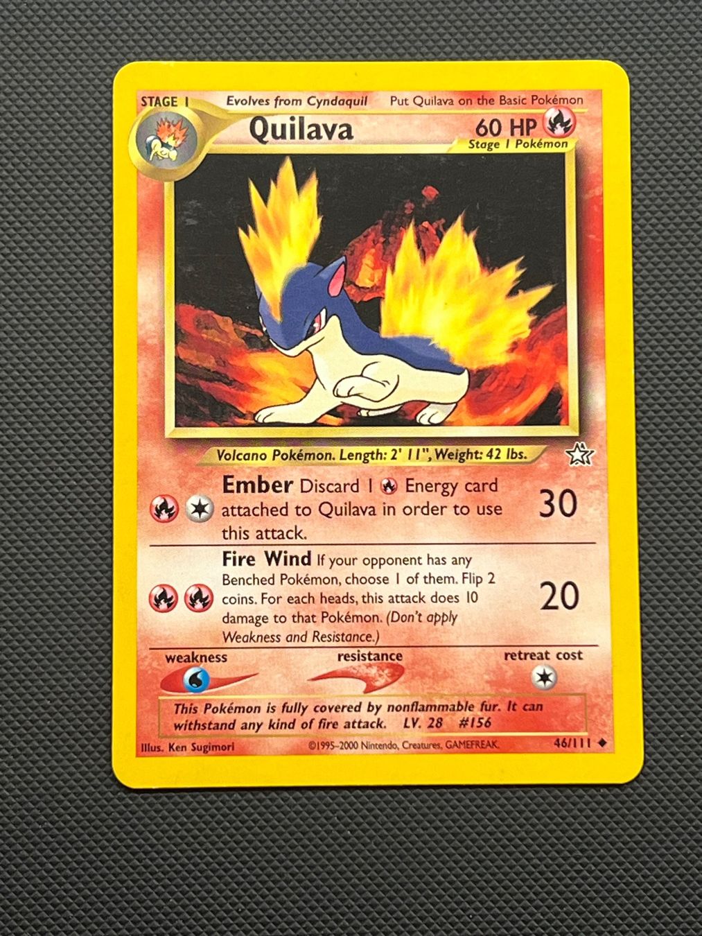 Pokémon Carte collezionabili: Pokemon Quilava Igelavar Feurisson #46 - Neo Genesis - ENG – Usato da Pregassona venduto da X_vendeditutto 1
