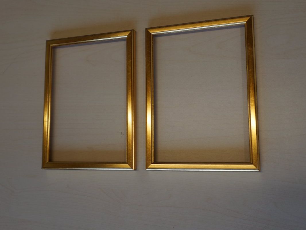 Bilderrahmen: Bilderrahmen 2er-Set klein, gold aus Holz – Neu (gemäss Beschreibung) aus Giswil von sowo60 2