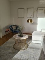 4er Set Gemälde in weiss mit Rahmen 50x70cm