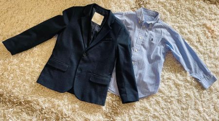 Junge  Blazer Zara 128 und Hemd RL 132 1x getragen