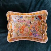 Asien Dekorative Vintage Schale mit Goldgriffen,Top Zustand!