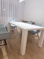 Moderner Esstisch Weiss Hochglanz 160 × 90 cm