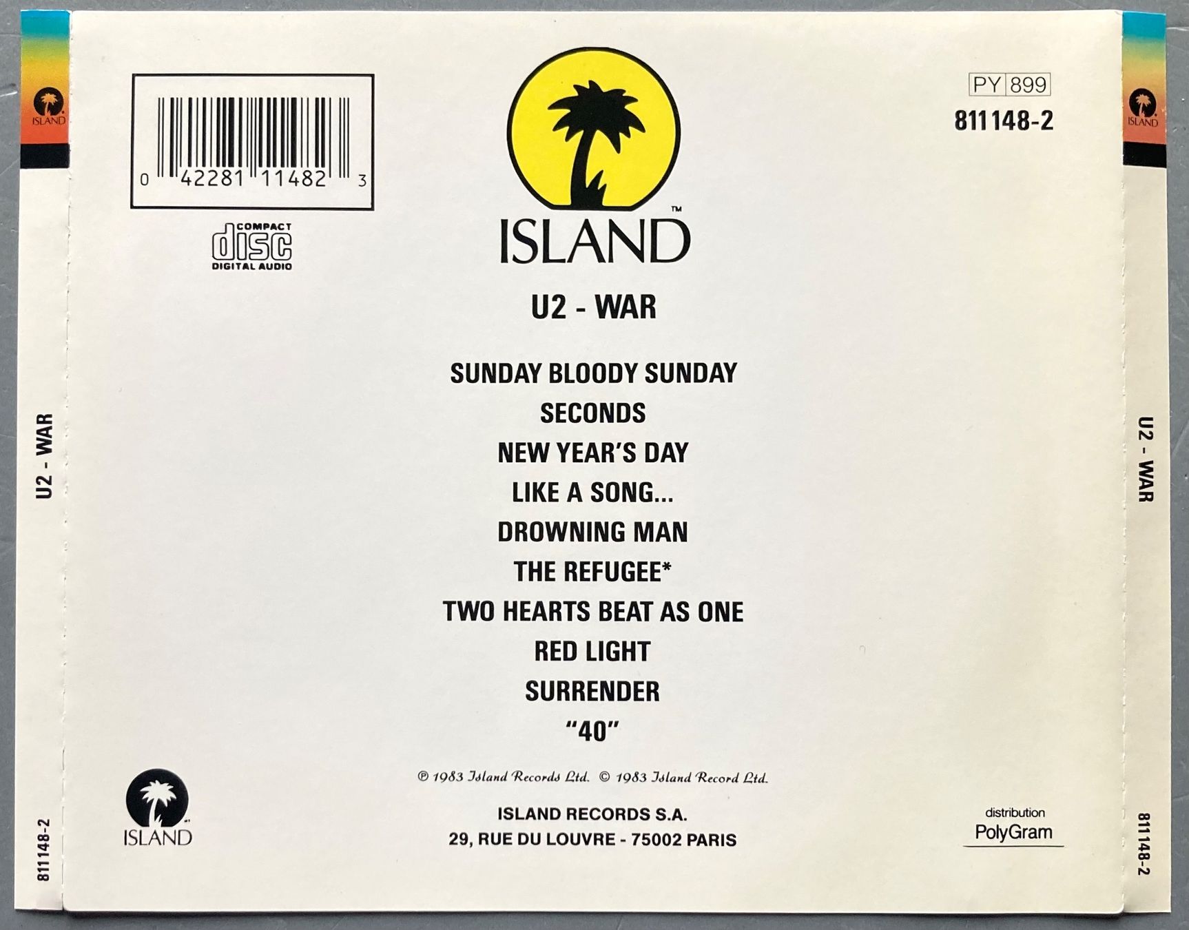 CD: U2 - WAR – Usato da Poliez-Pittet venduto da Newtown-Records 1