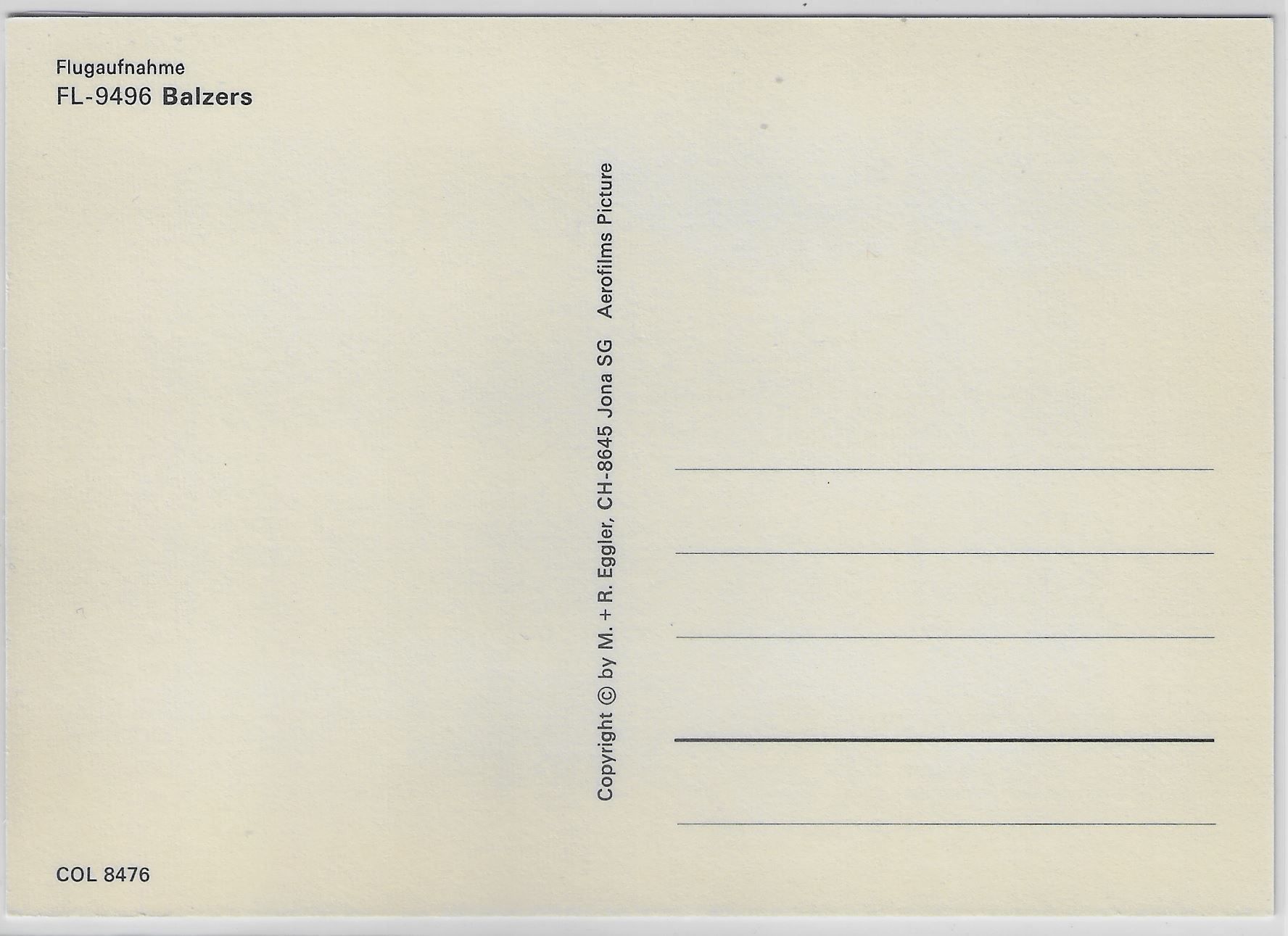 Cartoline postali: Flugaufnahme Balzers FL – Usato da Ettingen venduto da Kartenplanet 1