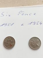 six pence 1951 und 1954