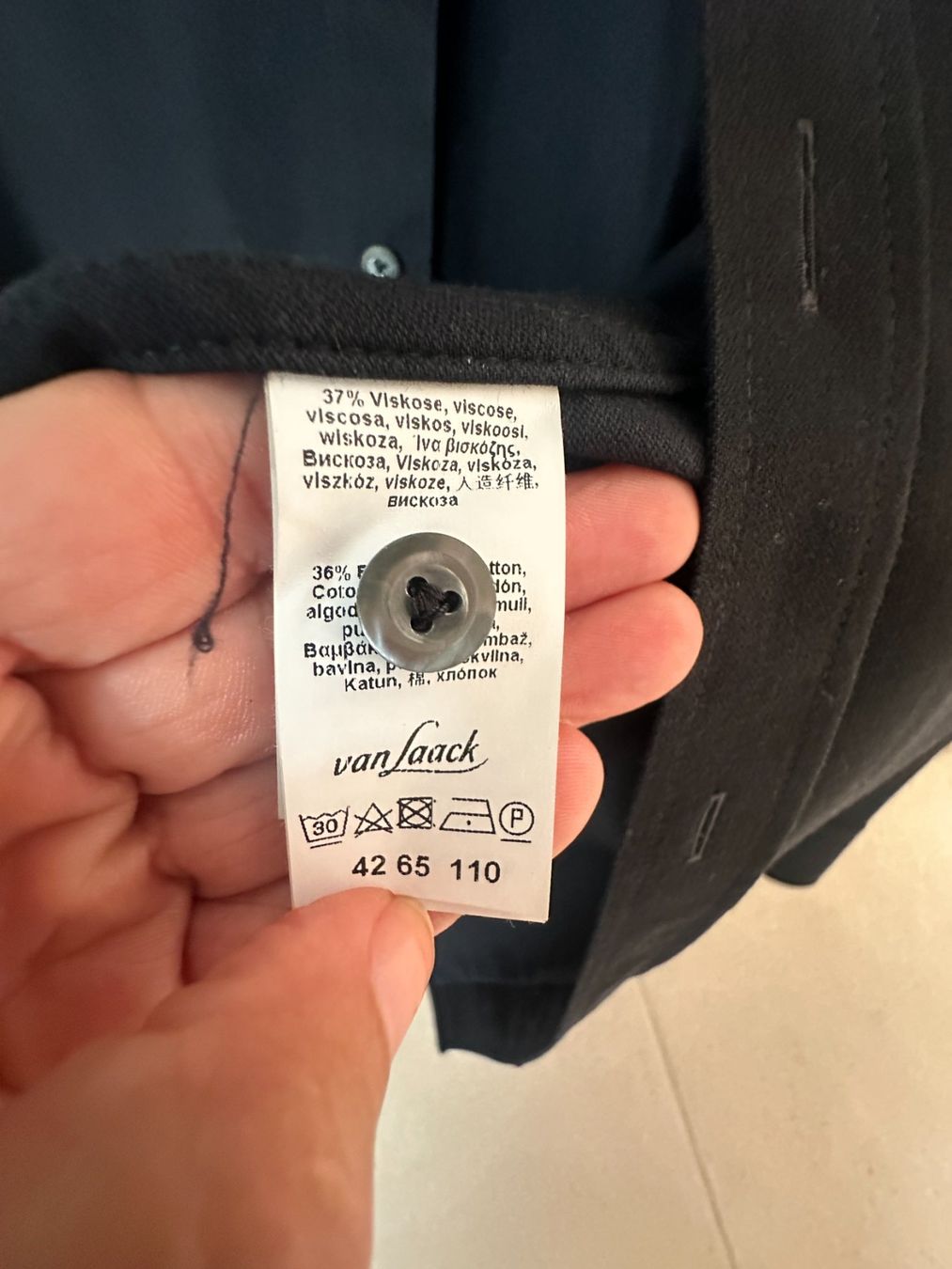 Hemden: Van Laak Hemd, schwarz, Baumwolle, Button Down – Neu (gemäss Beschreibung) aus Genève von and_nv8c 3
