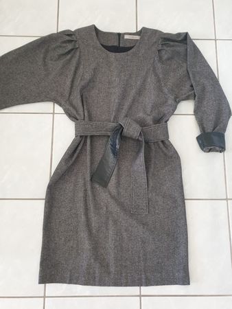 Robe grise, 38, MARELLA, viscose 45%, laine 40%, comme neuve