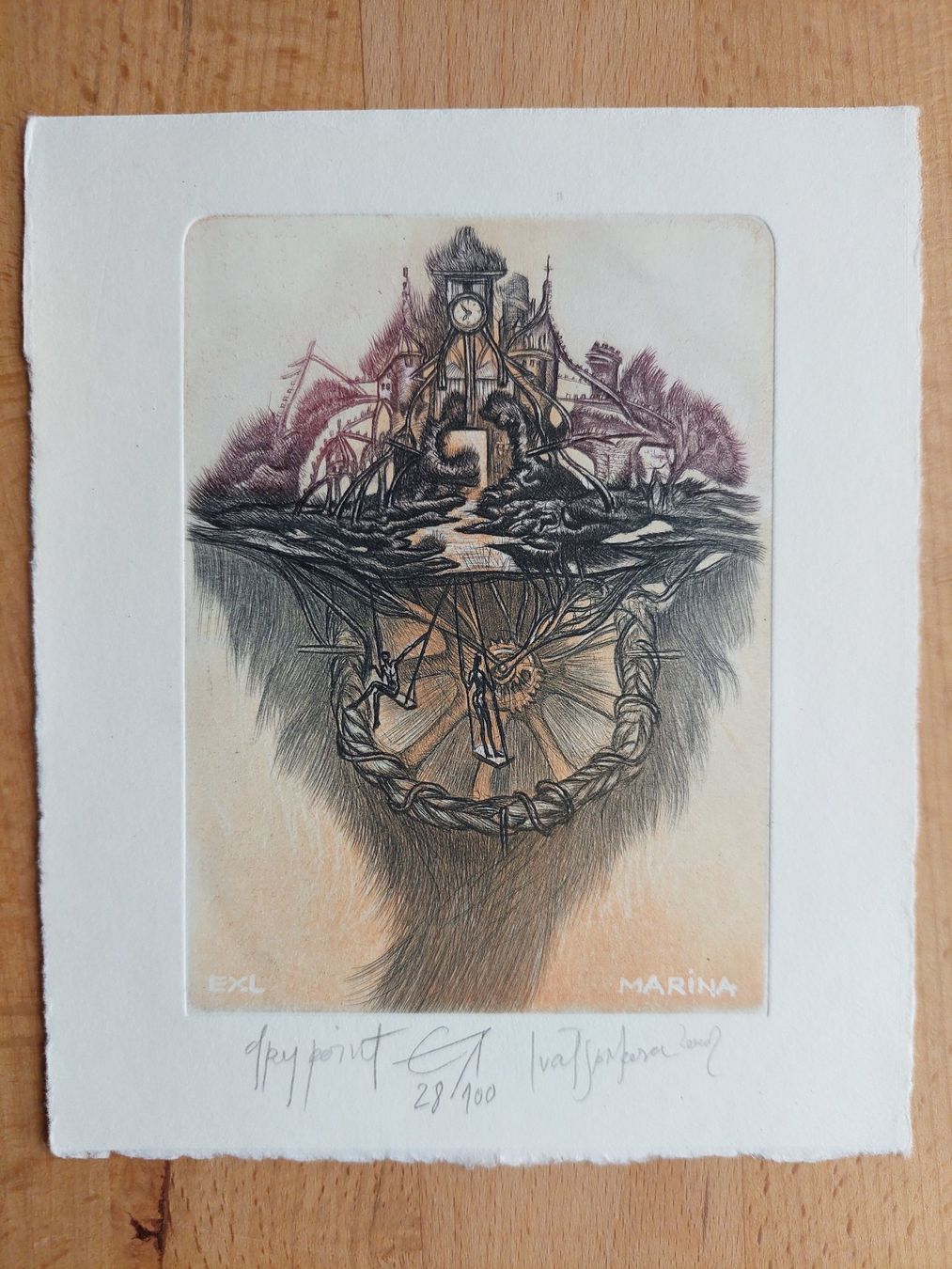 Dipinti: Exlibris Iva Tsankova - Original Farbradierung signiert – Usato da Obfelden venduto da Exlibris-Art