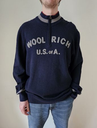 Vintage Woolrich Lammwolle Pullover XL/XXL "U.S. of A." 🇺🇲