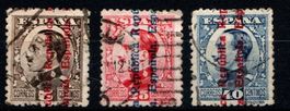 Espagne - 3 timbres rares - 1931 - Obl. Surchargés